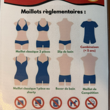 Tenues autorisées à la piscine en 2026